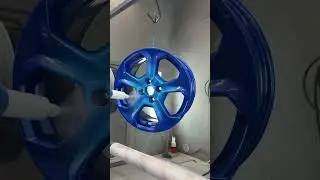 Ombre Blue Powder Coated Rims