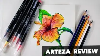 Arteza Real Brush Pens/Colored Pencils - Arteza Art Supplies Review