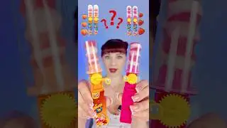 ASMR Spinner Candy Pink VS Orange Challenge  #mukbang #challenge
