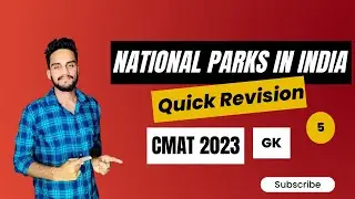 National Parks CMAT 2023 General Awareness Quick Revision Last min Preparation #cmat #cmat2023