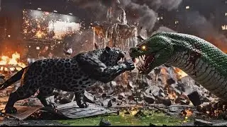 Giant Jaguar vs Titan Snake | Epic City Battle | Realistic Monster Fight 4K | Giant Jaguar Destroys 