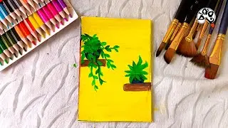 Simple Indoor Plant Painting | Easy Acrylic Art for Beginners #PlantPainting #painting #drawing