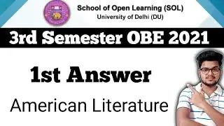 DU SOL 3rd Semester OBE American Literature Answer 1st 2021