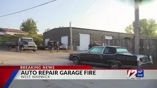 Crews extinguish fire at West Warwick auto repair garage