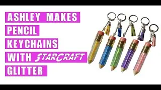 Glitter filled Pencil Keychains