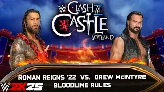 WWE 2k25 - Роман Рейнс против Дрю Макинтайра: Матч по правилам родословной на Clash At The Castle