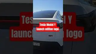 Tesla Model Y launch edition logo #Tesla #ModelY #TeslaAustralia #SydneyLife #TeslaShorts