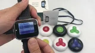 Catel Wireless Calling System For Restaurant, Waterproof Call Button and Watch Receiver Pager