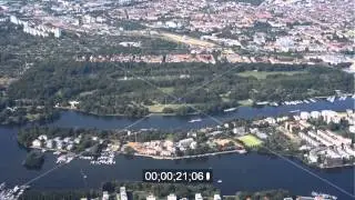 Halbinsel Stralau am Spreeverlauf  in Berlin - Friedrichshain