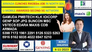 Daily #KLSE #BURSA UPDATE - 4-11-2024 💥ARMADA CLINCHES RM283m JOB IN NORTH SEA💥U-MOBILE SECOND 5G