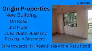 Flat for Rent l On Road Of Itki Road l Piska More l Origin Properties l Ratu Road, Ranchi l