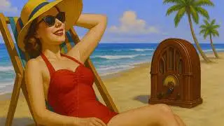 Retro Summer Jazz by the Sea | Relaxing 40s Jazz for Coffee, Work & Reading