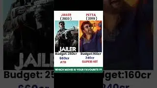 JAILER VS PETTA #movie comparison #box office collection #jailer#petta#shortvairl