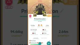 Shiny ✨ & Non Shiny Groudon 😍 Primal Reversion in Pokemon Go | Groudon Primal Energy | #Shorts