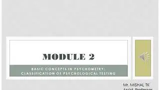 Psychological Measurement and Testing