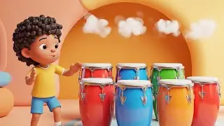 Eight Little Toy Drums Bang Bang Bang | Nursery Rhymes for Kids & Baby Songs
