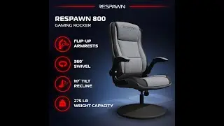 RESPAWN 800 Gaming Chair Floor, Swivel Rocker Chair, High Back Ergonomic Gamer Chair