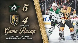HIGHLIGHTS | Dallas Stars 5, Vegas Golden Knights 4, SO | Jan. 29, 2026