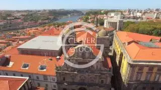 Aerial View Church Cityscape City Travel Roof Architecture Europe Landmark Portugal House Building