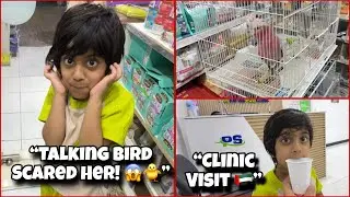 Clinic Visit & Pet Shop Fun 🏥🐦 | Talking Bird Scared My Daughter! 😱 | UAE Family Vlog 🇮🇳🇵🇰🇦🇪 