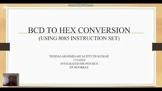 BCD to HEX Conversion