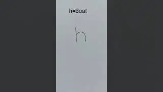 How to Draw BOAT with h letter l  #ytshorts #shorts #boat #drawing #boatdrawing #tutorial