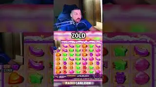 SUGAR RUSH 🎰 7,7 MILLI&Oacute; FORINT WIN 💰 #radics #radicsattila #casino #slots #gambling #bigwin #twitch
