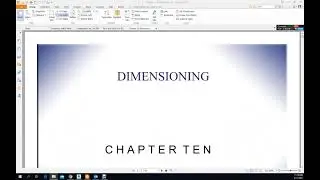 DOBSON DFTG 1305 OVERVIEW OF DIMENSIONING