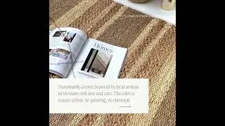 TONKIN HANDICRAFT - WOVEN RECTANGLE RUG MADE BY VIETNAMESE ARTISANS