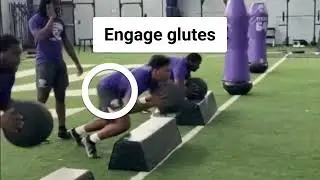 Med Ball Get Off (Step Over)