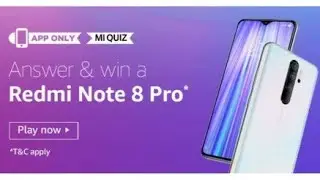 Amazon  quiz  Redmi Note 8 Pro