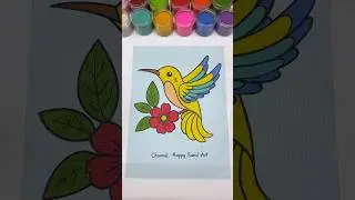 Cute HUMMINGBIRD ❤️Sand Art | Satisfying Sand Painting #shorts