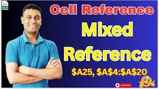 Mixed Cell Reference in MS Excel ||  Excel Cell Lock || Mixed Cell Lock #cellreference #lock