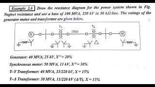 Reactance diagram power system analysis in Tamil