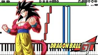 Goku Super Saiyan 4 (SSJ4) Theme - Dragon Ball GT OST (Piano Tutorial) [Synthesia]