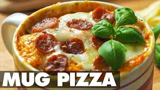 Microwave Mug Pizza In 1 Minute Recipe! (No Oven Pizza Recipe for Beginners)
