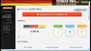 Binary options trading - German Binary robot