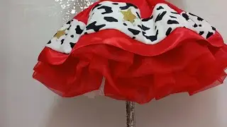 Técnica de fruncido para crinolina de organza. 