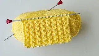 Muhteşem İki Şiş Yapımı Kolay Örgü Modeli #knitting #keşfet #pattern #handmade #hermosa 