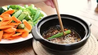Vietnamese Vegetable Dipping Sauce with Caramelized Fish Sauce (Mắm Kho Quẹt)