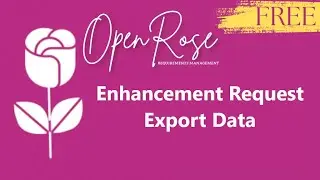 Enhancement Request Export Data