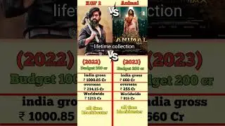 KGF vs Animal Lifetime Box Office Collection | KGF Chapter 2 vs Animal Total Earnings