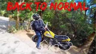 DUAL VLOG DUCATI SCRAMBLER | RIDING IN NEW PLACE | GOPRO TIMELAPSE | HANGING BRIDGE | BOOTY WORK