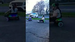 MARIO & LUIGI Ride Jetkart Hoverboards at the park #mariobros #shorts #youtubeshorts