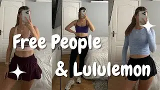 FREE PEOPLE & LULULEMON HAUL (try on) | Jess Upton