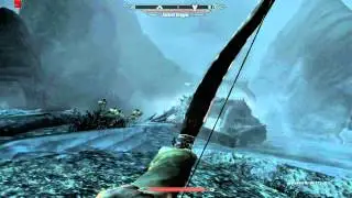 Skyrim - Killing a ancient dragon with the lowest damage weapons in 1 shot