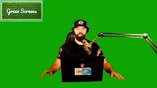 Copyright free green screen video | Man talking head on on a chroma background