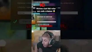 MICHOU A PERDU SON CODE CR&Eacute;ATEUR MICHOUCROUTE 😨 #shorts #michou #fortnite #tiktok