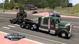 American Truck Simulator Texas DLC Gameplay City Longview For Lufkin Log Skidder Load #gameplay