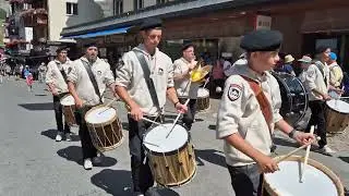 Matterhorn Drummers at the Zermatt Folklore Festival